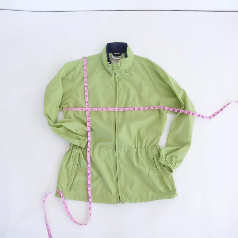 Vintage Northern Reflections Green Raincoat Zip up with Hood Drawstring Jacket S - Picture 13 of 16